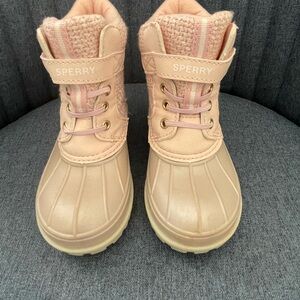 Sperry Kids Stormhopper Light Pink Boots, Sz 10